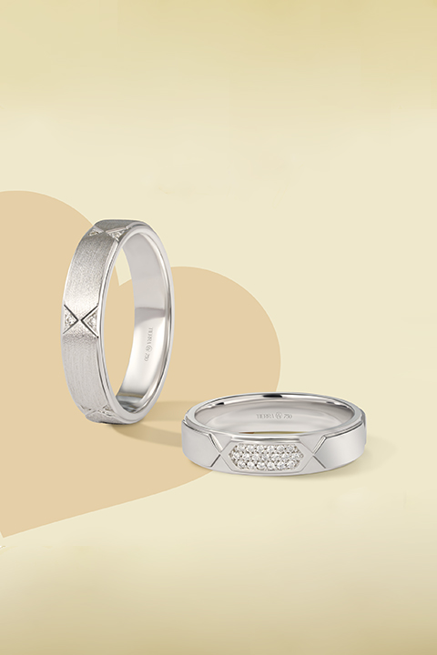 Xu hướng nhẫn cặp vàng trắng cho các cặp đôi hiện đại và thanh lịch